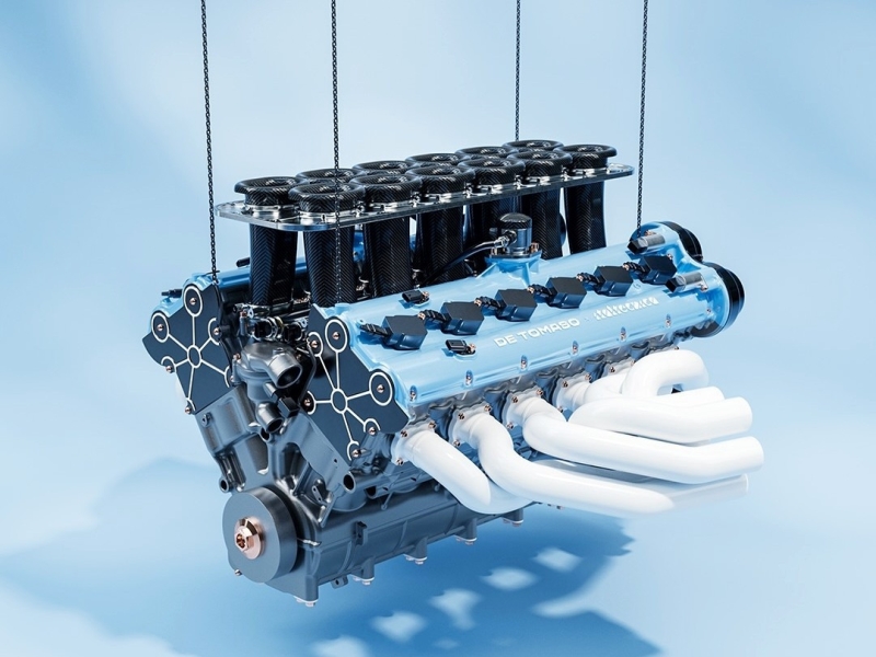 Суперкар De Tomaso P900 показал свой фантастический 7,0-литровый атмосферный V12