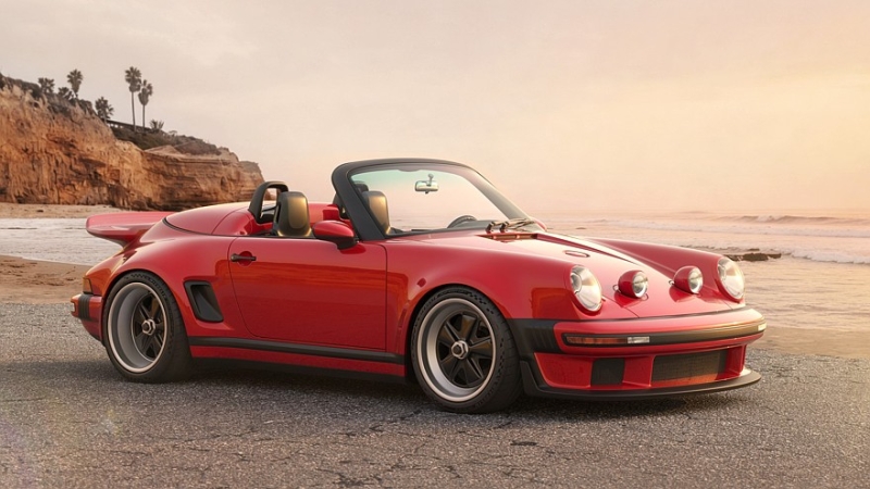 Рестомод Porsche 911 Carrera Cabriolet от Singer: убирающиеся фары и новый откидной верх